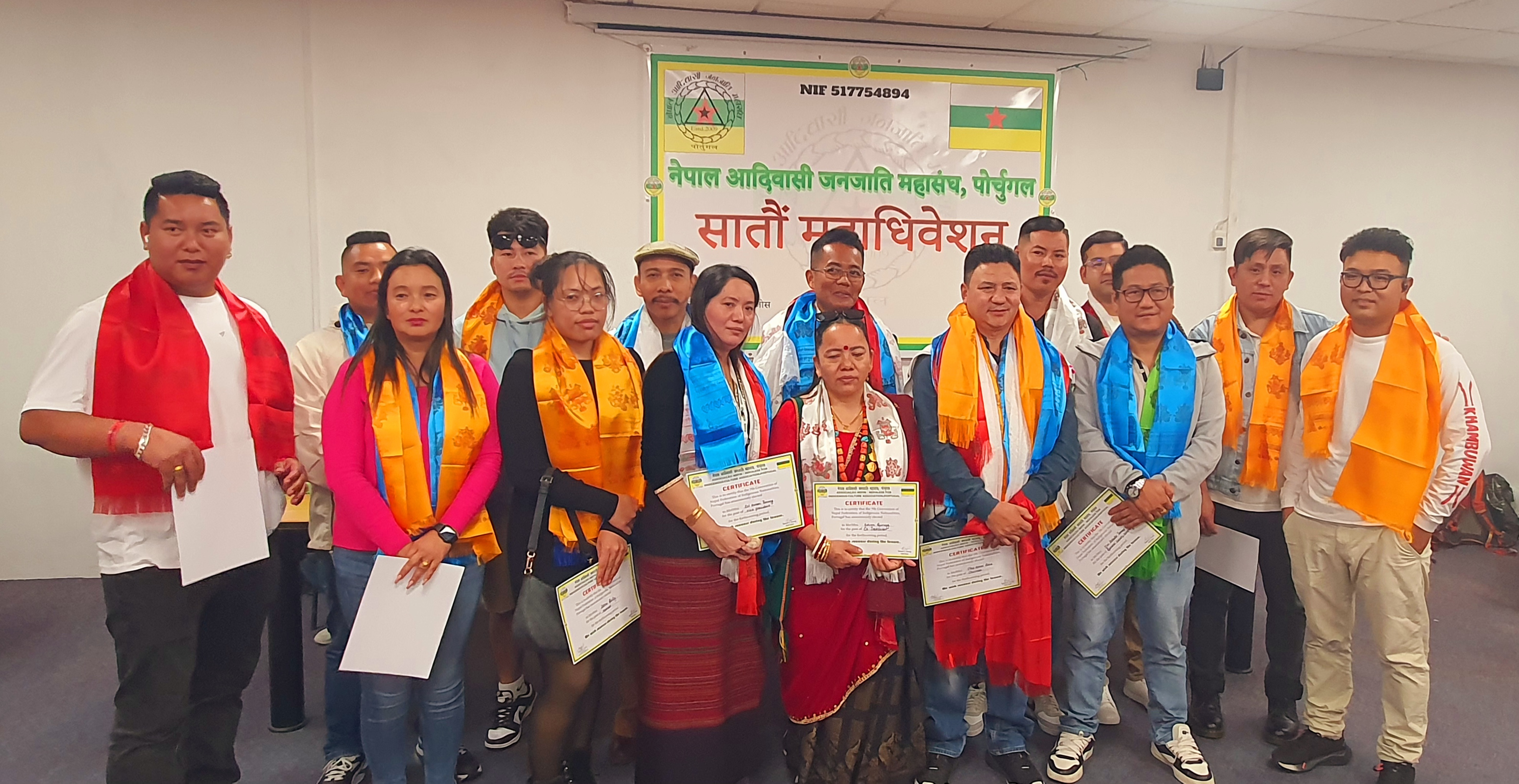 नेपाल आदिवासी जनजाति महासंघ पोर्चुगलको सातौं महाधिवेशन सम्पन्न, अध्यक्षमा मगर, महासचिवमा लिम्बू